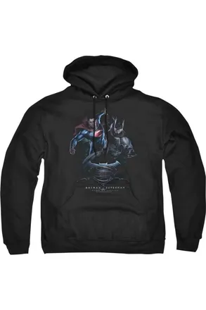 Gildan Batman V Superman Team Up Adult Pull Over Hoodie / Hooded Sweatshirt