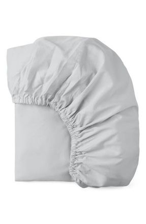 Coyuchi Cloud Soft Organic Cotton Sateen Fitted Sheet in Seal at Nordstrom, Size California King