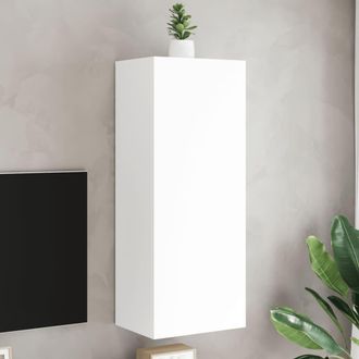 vidaXL Vidaxl - Mueble De Tv De Pared Madera Ingenier&iacute;a Blanco 40,5x30x102 Cm