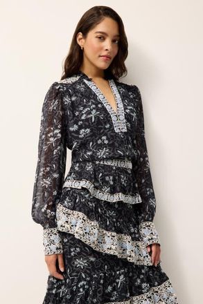 Marie Oliver Brielle Blouse in Gardenia at Nordstrom, Size Xx-Small L