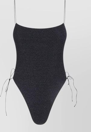 Os&eacute;ree glitter beach coverup spaghetti straps side ties