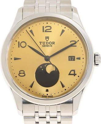 Tudor 1926 Luna Automatic Moon Phase Champagne Dial Mens Watch M91560-0001
