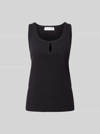 Victoria Beckham Regular Fit Top mit Leinen-Anteil in Black, Gr&ouml;&szlig;e L