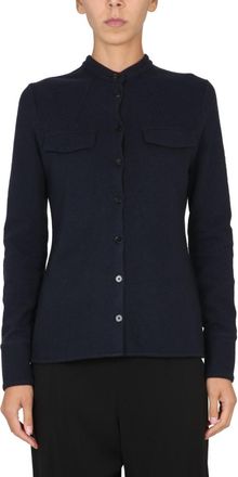 Jil Sander Navy Blue Regular Solid Shirt