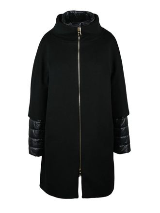 Herno Black Virgin Wool Coat