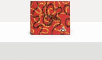 Vivienne Westwood Billfold Wallet Buccia Darancia Poppy-red-wiggle One Size Men