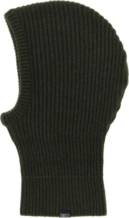 Maison Margiela Ribbed Wool-Blend Balaclava - Forest Green