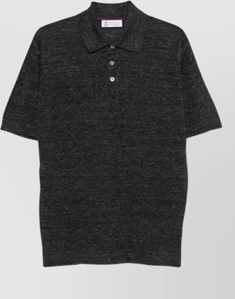 Brunello Cucinelli linen and cotton polo shirt