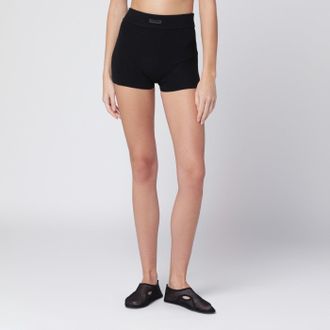 Fear of God Black culotte in stretch Waffle fabric