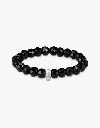 Thomas Sabo Bracciale tonalit&agrave; argento e nero