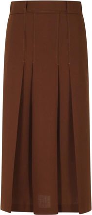 Semicouture Janette Rok - Dames - Midirokken - Bruin - XS - Rokken