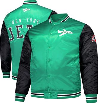 Mitchell & Ness Mens Mitchell & Ness Kelly Green New York Jets Team Satin Jacket at Nordstrom, Size X-Large
