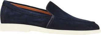 Santoni Malibu suede leather loafers Man 8+
