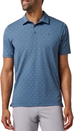 Travis Mathew Neat Jersey Polo in Blue Horizon at Nordstrom, Size Xx-Large