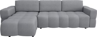 Sia Home Sof&aacute; cama izquierdo con arc&oacute;n 5 plazas tejido tramado gris