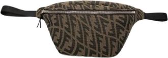 Fendi Pre-owned Vintage Canvas Belt Bag - Dames - Vintage Heuptassen - Beige - ONE Size - Leer - Vintage