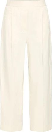 Ichi Ihwallis Broek - Dames - Wijde Broeken - Beige - XS - Katoen - Broeken