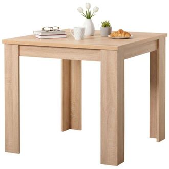 Dmora Tavolo Fisso Cagno, 4 Posti, Forma Rettangolare, Materiale Piano in Legno Nobilitato, 80x80x75h cm Marrone