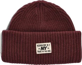 Penn & Ink Rode Beanie Muts voor Stijlvolle Winter - Dames - Hoeden - Rood - ONE Size - Wol - Accessoires