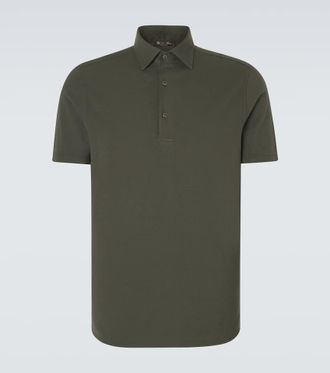 Loro Piana Brenna cotton piqu&eacute; polo shirt