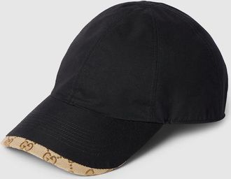 Gucci Cotton Canvas Baseball Hat, Size XXS, Black, Cotton