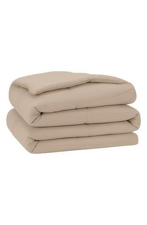 Luxury Home Microfiber Comforter & Sham Set in Taupe at Nordstrom Rack, Size Queen