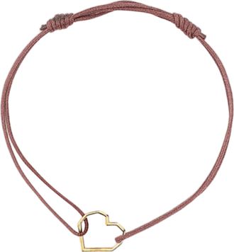 Aliita Burgundy Corazon Puro Cord Bracelet
