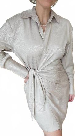 Karmamia Ivy Wrap Dress In Snake Jacquered
