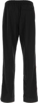 Ferragamo Mens Black Wool Blend Pant Nerobianconaturale Wv-Pa Pantaloni Trousers