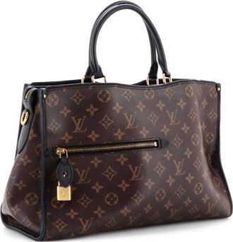 Louis Vuitton Popincourt NM Handtas Monogram canvas met leren MM tas - Zwart