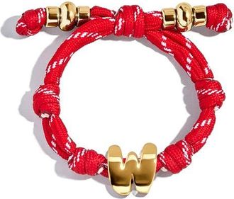 BaubleBar Knotty Initial Bracelet in Red W at Nordstrom