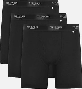 Ted Baker Mens Ted Baker 3-Pack Cotton Boxer Briefs Mens Black - Size: 32/30/31