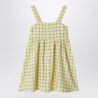 Bobo Choses Yellow dress with check pattern