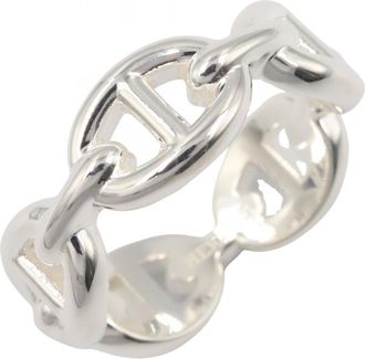 Herm&egrave;s Silver Silver 925 Band Ring (Pre-Owned)