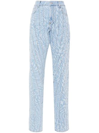 MUGLER Jeans con stampa - Blu