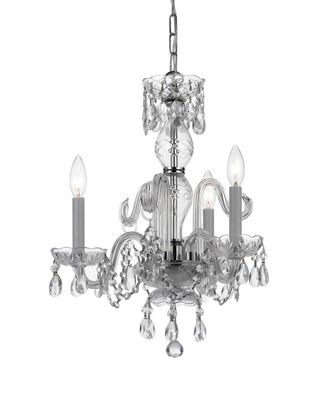 Crystorama 3-Light Crystorama Traditional Crystal Mini Chandelier