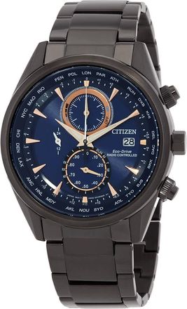 Citizen Radio-Controlled Perpetual Chronograph Dark Blue Dial Mens Watch AT8265-81L