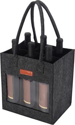 Generic Liquor Carrier Bag,Wine Bottle Carrier Tote with Handle - Felt 6-Bottle Red Wine Carrier Tote, Wine Carrying Bag for Transporting for Outdoor Activiti