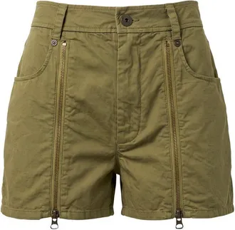 Mr & Mrs Italy Green Cotton Women Womens Shorts