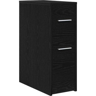 vidaXL Armario de baño delgado Roble negro 22 x 44 x 61.5 cm Vidaxl