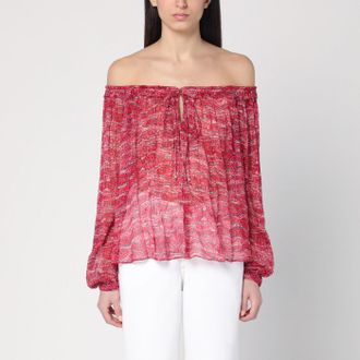 Isabel Marant Top Vutti rosso con stampa