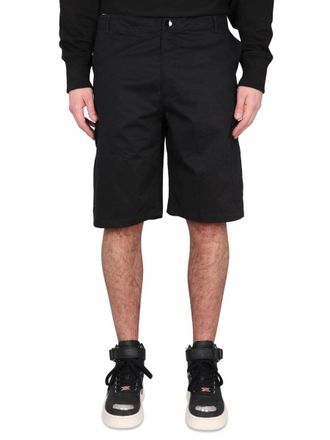 Kenzo Patch-Pocket Cotton Cargo Shorts - Black