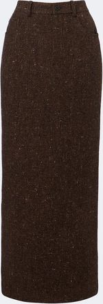 Ralph Lauren Collection Gonna lunga in tweed misto lana e cashmere