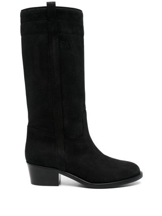 Fay 45mm suede boots - women - Suede - 38 - Black
