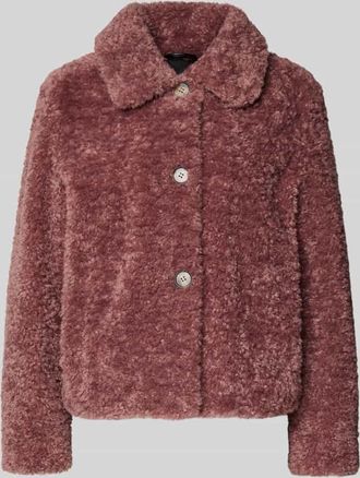 Fuchs Schmitt Regular Fit Jacke aus Teddyfell mit Umlegekragen in Altrosa, Größe 36