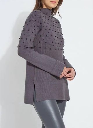 Lyss&eacute; Winona Pearl Pullover Sweater In Grey