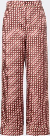 Max Mara Printed silk wide-leg pants