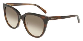 Ferragamo SF2101S 216 Womens Sunglasses Brown Size 56