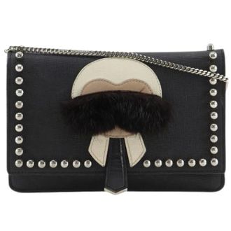 Fendi Pre-owned 8M0346 Schoudertas - Dames - Pre-owned - Zwart - Maat: ONE Size Leer