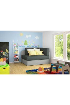 MID.YOU Mid.you Jugend- UND Kindersofa, Grau, Mintgrün, Textil, 104x60x75 cm, Wohnzimmer, Sofas & Couches, Schlafsofas, Sonstige Schlafsofas